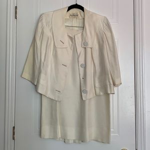 Cream Vintage 1950s Skirt-Suit